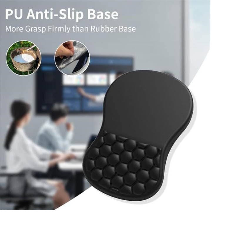 Ergonomic Memory Foam Mouse Pad, Non-Slip Comfortable Wrist Support