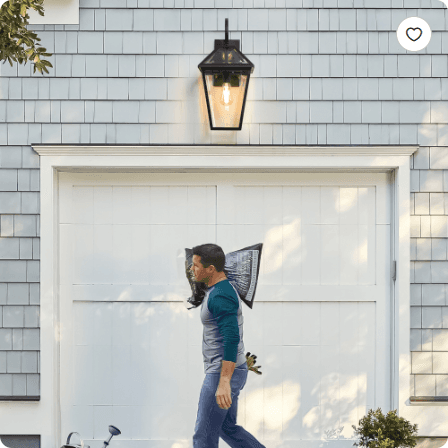 21inch H 2 Pack Outdoor Wall Lantern Light   Modern Black Metal & Clear Glass Sconce For Porch, Patio, And Garden Lighting Bulb Not Included