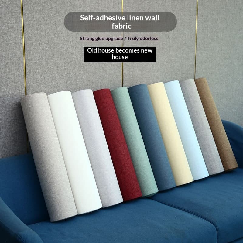 Flax Self-adhesive Wallcovering, Collision-proof Wallpaper