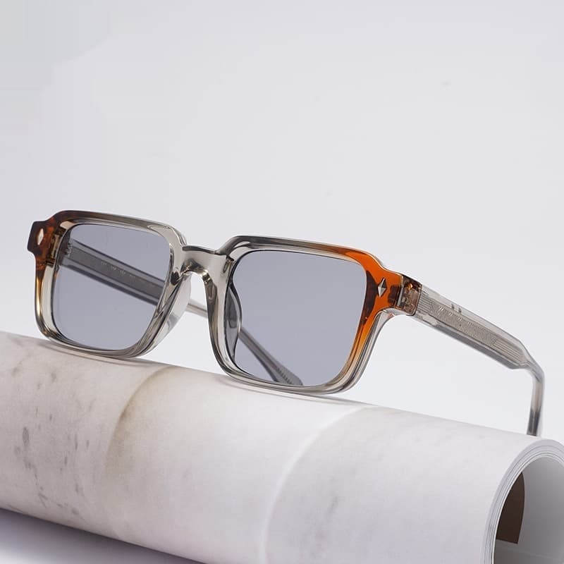 UV400 UV-protection Imitation-acetate Thick-frame Sunglasses